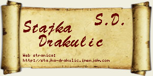 Stajka Drakulić vizit kartica